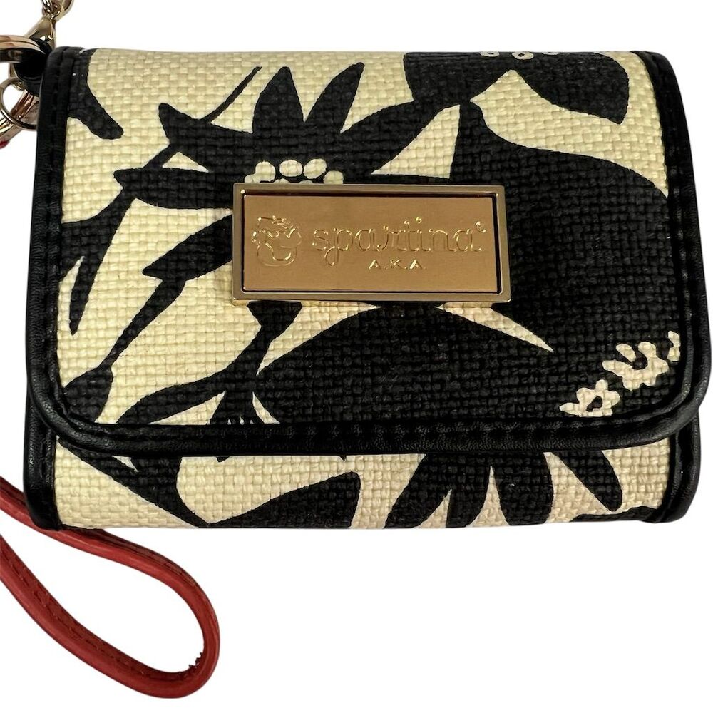 Spartina 449 Women's Floral Wristlet Wallet Black One Size